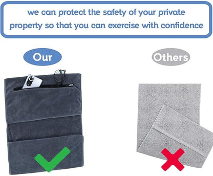 Gym Towels - Slip Resistant Sweat Towels for Gym | Microfiber High Absorbency Fitness Accessories for Yoga Tennis Sports Exercise Pilates Fitness Training Yoga Mat Cover Bench Cover