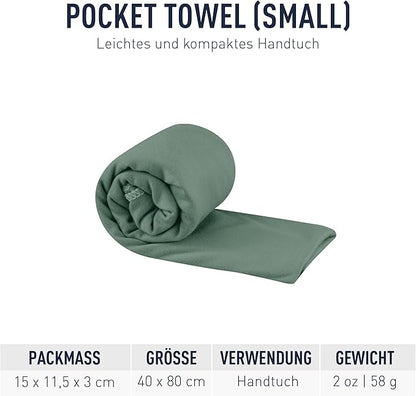Sea to Summit Portable Pocket Towel for Camping, Gym, and Travel