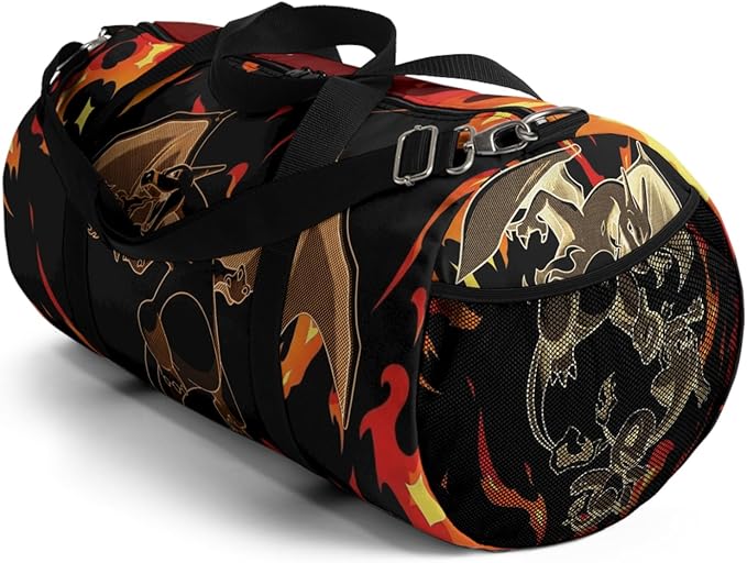 Anime Gym Bag for Women Men - Large Capacity Waterproof Workout Fitness Travel Sports Bags Fashion Street Camping ExpandaCLe Carry On Duffle Bag For Couple (CRZRD) PTY