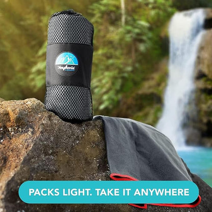 Youphoria Microfiber Travel Towel Fast Drying Lightweight - Quick Dry Towel for Camping, Beach, Backpacking, Hiking & Sport