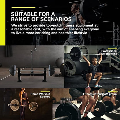 Deadlift Barbell Jack Stand，Anti-Slip Handle Deadlift Stand Home Gym Deadlift Exercises Heavy Duty Barbell Weight Changer Weight Training Equipment, 600lb Capacity(with Slip-Proof Glove)