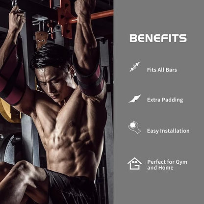 Hanging Ab Straps for Pull Up Bar: Gym Ab Sling Straps for Arm Pull up Workout Support for Training Knee and Leg Raises
