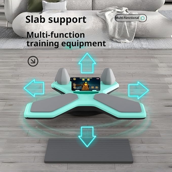 Balance Board with Maze Game Core Trainer with Pleasure 360° Tilt & Twist Plank Board with Multi-Functional Handles Phone Holder Plus Elbow Pad