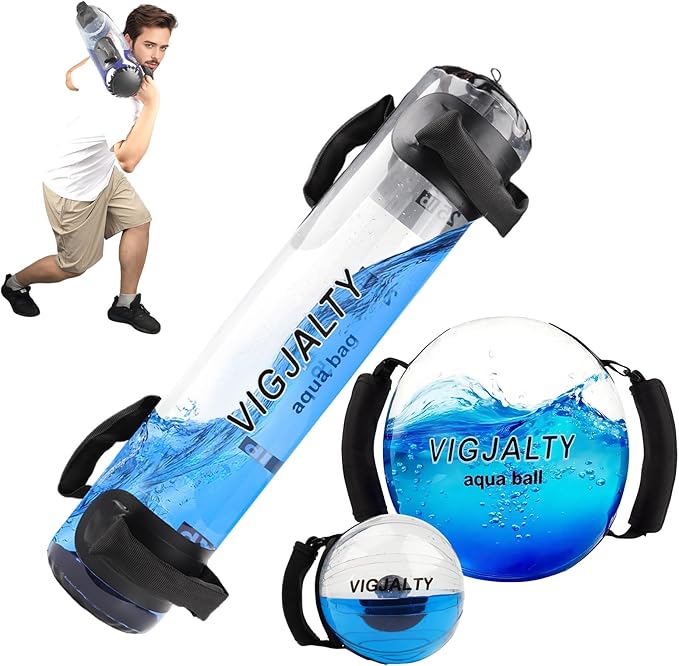 Pro-Grade Live Weights Kit | 8Inch Ball, 12Inch Ball & Aqua Bag | Dynamic Resistance Equipment for Core Activation, Muscle Growth & Functional Training at Home or Travel