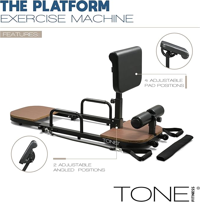 Tone Fitness Foldable Hip Thrust & Glute Exercise Machine | Adjustable Sissy Squat, Core & Leg Trainer | Multiple Colors