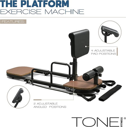 Tone Fitness Foldable Hip Thrust & Glute Exercise Machine | Adjustable Sissy Squat, Core & Leg Trainer | Multiple Colors