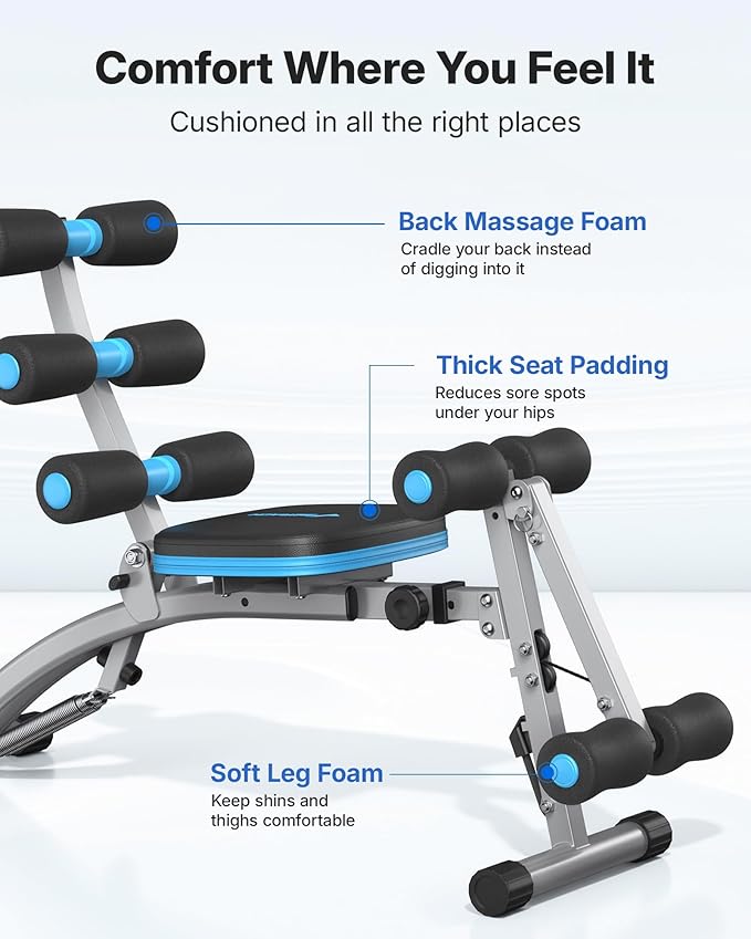 MERACH Ab Machine, Multi-Functional Adjustable Ab Trainer, Ab Workout Bench for Home Gym, Sit Up Machine for Abdominal, Exercise Chair for Full Body Workout
