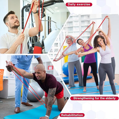 1 Roll Resistance Tubes Exercise Tubing 50ft Exercise Bands Tubing for Therapy, Lower Pilates, Home Workouts, Rehab Core