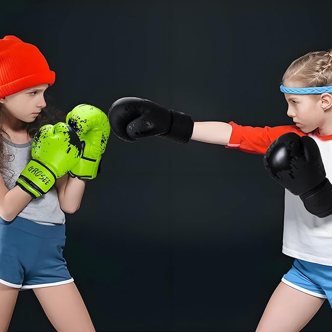 Kids Boxing Glove 6oz 8oz, Youth, Boys and Girls Training Sparring Gloves for Punching Bag, Kickboxing, Muay Thai, MMA, Gift for Age 6-15 Years