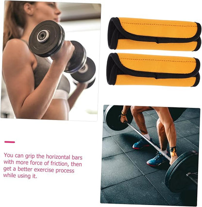 Toyvian 2pcs Grip Pads Gym Barbell Pad Wrist Straps Deadlift Barbell Cushion Hip Thrust Mat