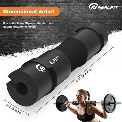 Barbell Pad Squat Pad for Squats—Squat Bar Pad—Great for Weightlifting,Lunges and Hip Thrusts—Foam Sponge Pad—Fit Standard and Olympic Bars Perfectly