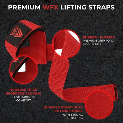 Weight Lifting Straps Wrist Support Padded Neoprene Gym Cross Training Hand Bar Weightlifting Straps Fitness Bodybuilding Power Exercise Grips Deadlift Men Women