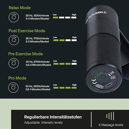 BLACKROLL - Handheld FASCIA Muscle Massage Gun, Deep Tissue Vibrating Massager for Athletes, Exercise, and Recovery to Release Tension in Muscles and Fascia, Aluminum Handheld Electric Body Massager