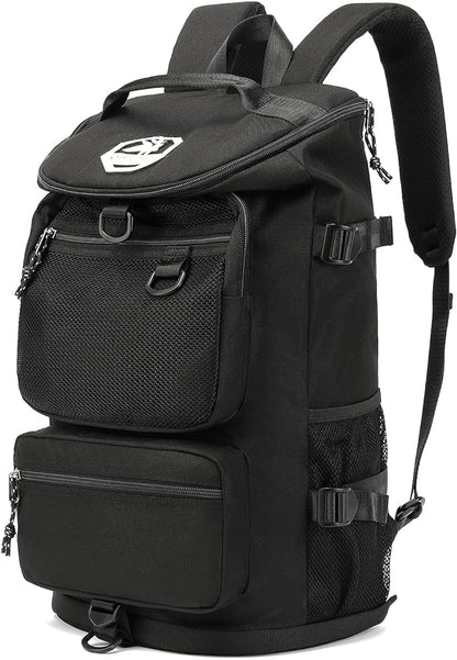 Kalesi Gym Duffle Bag Backpack 4-Way Waterproof with Shoes Compartment for travel Sport Hiking laptop (Black)