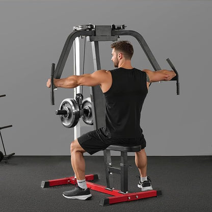 VEVOR Chest Press Machine, Bench Press Set, Adjustable Flat Incline Bench with Independent Converging Arms, Upper Chest Equipment, Fitness Home Gym Equipment Chest