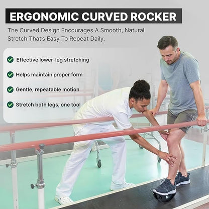 DMoose Fitness Foot & Calf Stretcher with Adjustable Padded Stretching Strap for Plantar Fasciitis, Hamstring, Heel Spurs and Achilles Tendonitis Relief - Yoga Leg Stretch Strap for Flexibility