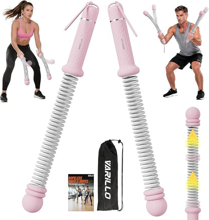 Ropeless Battle Ropes Adjustable Weight, Portable Cordless Battle Ropes for Home Gym with Storage Bag, High Calorie Burn for Men & Women, Fitness Equipment for HIIT & Low-Impact Aerobic Training