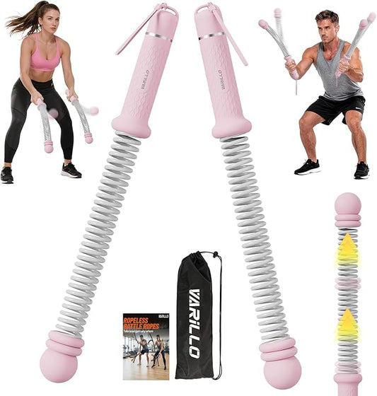 Ropeless Battle Ropes Adjustable Weight, Portable Cordless Battle Ropes for Home Gym with Storage Bag, High Calorie Burn for Men & Women, Fitness Equipment for HIIT & Low-Impact Aerobic Training