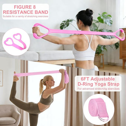 13 PCS Pilates Kit for Women,Pilates Kit for Home Workouts, Pilates Equipment Ring and Ball Set, Home Pilates Workout Kit, Pilates Starter Kit for Women at Gym Studio Travel