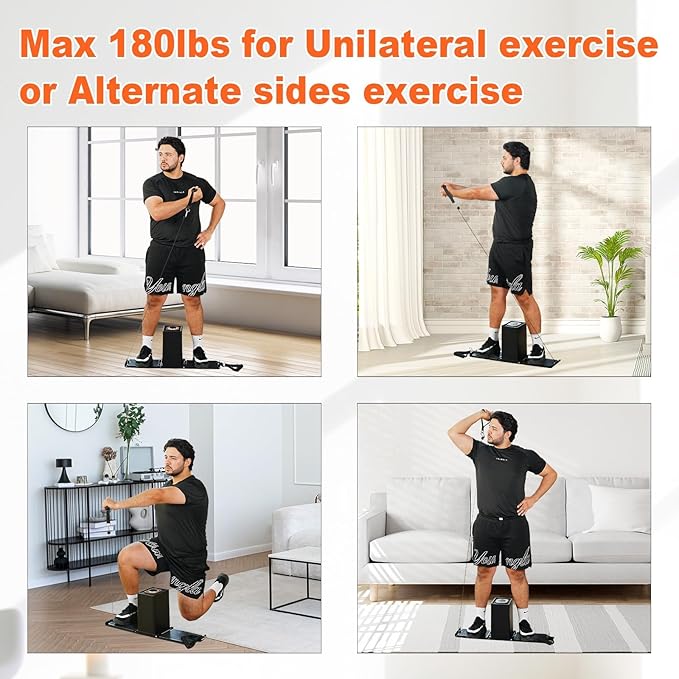 SR3 Pro Gym Equipment for Home, All in One Workout Machine, Fitness Portable&Foldable Small Space Compact Strength Training Cable Machine for Full Body Workouts