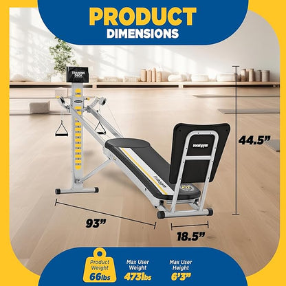 Total Gym Workout Machine, Home Gym Fitness, Full Body Strength Training Equipment