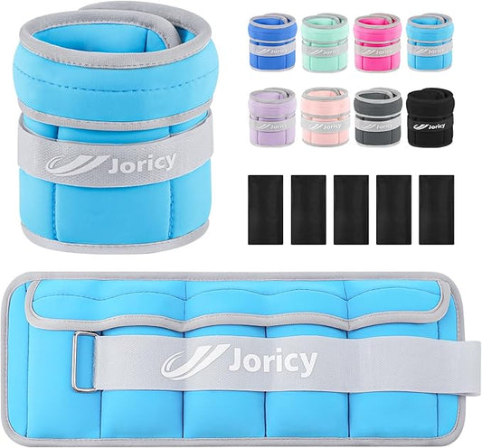 Adjustable Ankle Weights for Women Men 1/2/3/4/5/6/8/10/12/20 LBS 1 Pair Wrist Leg Arm Weights with Removable Weight Strength Training Weight for Walking Running Fitness Physical Therapy