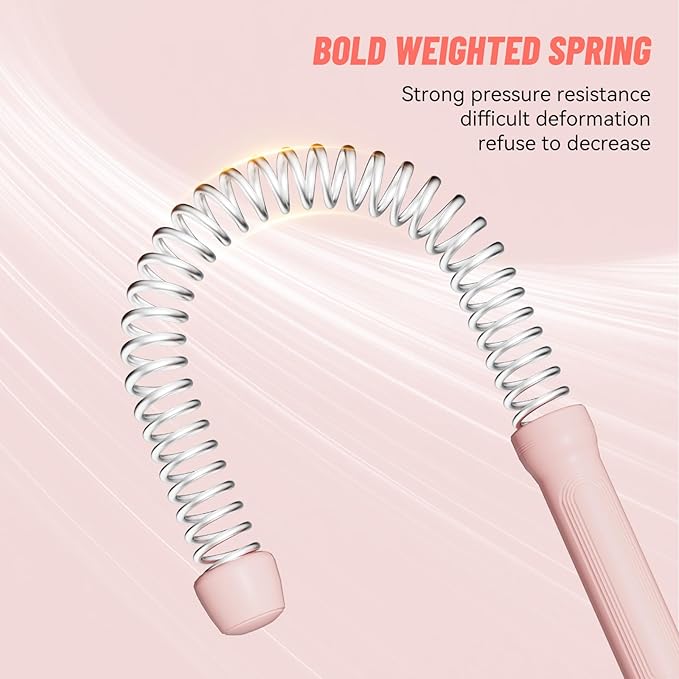 Ropeless Battle Ropes for Home Gym - Heavy Duty Cordless Workout Ropes for HIIT, Strength & Cardio Training, Portable Exercise Equipment for Men & Women, Low-Impact Fitness Rope (Pink)
