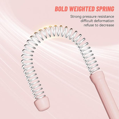 Ropeless Battle Ropes for Home Gym - Heavy Duty Cordless Workout Ropes for HIIT, Strength & Cardio Training, Portable Exercise Equipment for Men & Women, Low-Impact Fitness Rope (Pink)