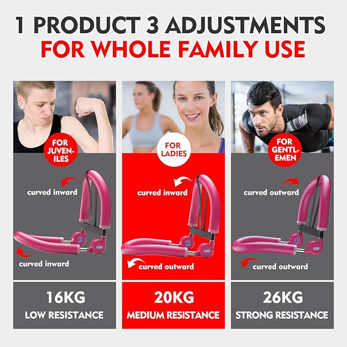 Ab Machine for Home Gym – All-in-One Abs Workout Equipment, Core & Sit Up Trainer for Stomach Exercise, USA Patented Ab Crunch Machine, Black
