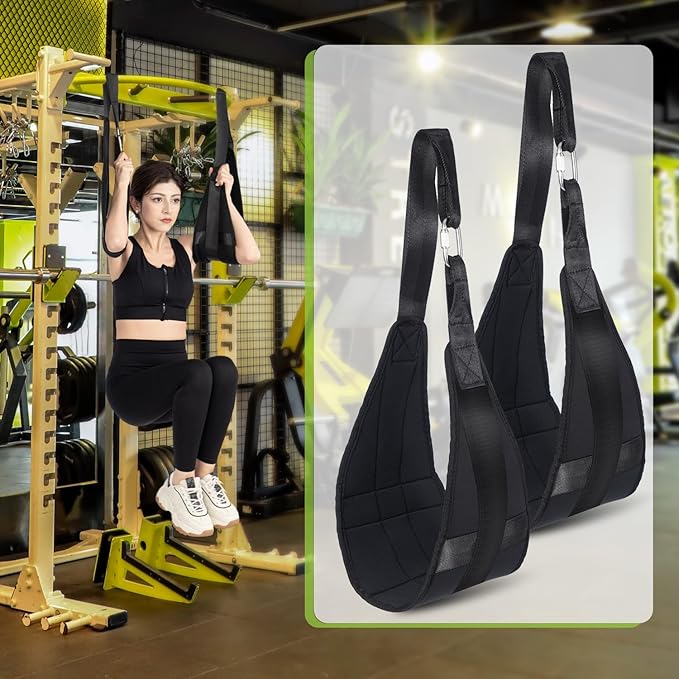 Hanging Ab Straps for Pull Up Bar, Fitness Abdominal Slings Straps for Core Strength Training, Pull Up Straps for Abdominal Leg Raise Exercise Fitness Workout Strength Training