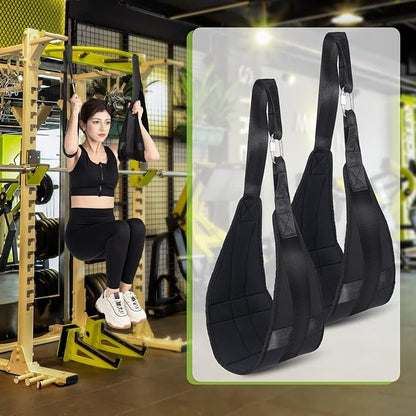 Hanging Ab Straps for Pull Up Bar, Fitness Abdominal Slings Straps for Core Strength Training, Pull Up Straps for Abdominal Leg Raise Exercise Fitness Workout Strength Training