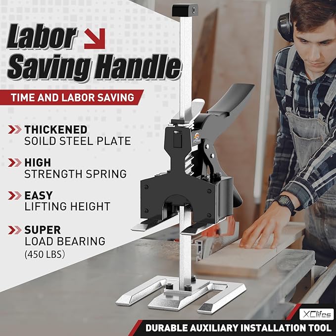 Labor Saving Arm Jack Handle 2 Pack, Construction Jack, Wall Tile Locator, Multi Function Height Adjustment Lifting Device, Door Panel Lifting Cabinet, Raised 6.69 in, Pair Dynamic Load 450 LB