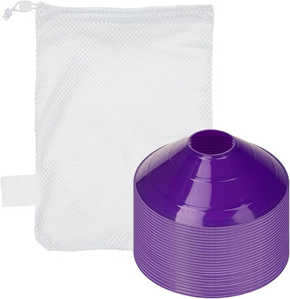 Champion Sports Set of 25 Purple Cones with Mesh Bag