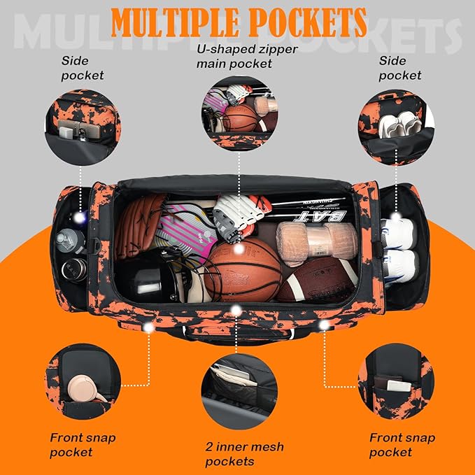 135L 37" Extra Large Duffle Bag for Men, Heavy Duty Sports Gym Equipment Travel Duffle Bag