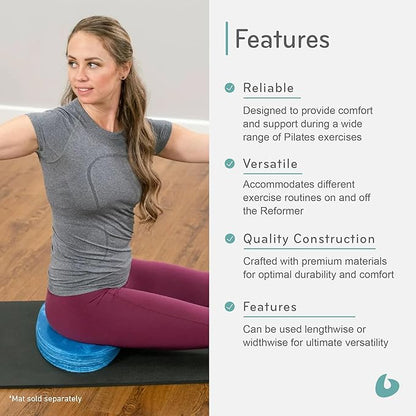 Balanced Body Large Oval Cushion, Pilates Cushion, Exercise Equipment for Floor Work or Pilates Reformer Workout, Gym Foam Pad for Home or Studio Use