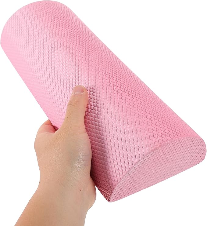 Back Muscle Roller Yoga Accessory, Semicircle Foam Roller for Lumbar Support, Lightweight Balance Training Tool for Exercise and Core Strengthening