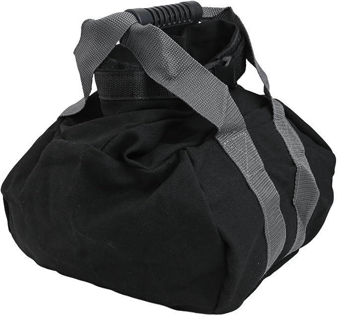 Adjustable Canvas Sandbag for Kettlebell Workout, 0-35 lbs Weight Training Fitness Bag with Ergonomic Handle, For Home Gym Yoga Strength Training