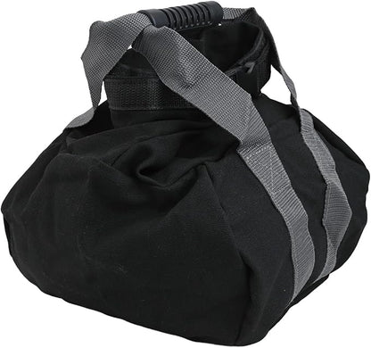 Adjustable Canvas Sandbag for Kettlebell Workout, 0-35 lbs Weight Training Fitness Bag with Ergonomic Handle, For Home Gym Yoga Strength Training