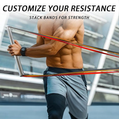 Lights Mountain Wooden Resistance Bands Handles Versatile Exercise Handles with Anti-Slip Grip Tapes for Elastic Band Workouts Home Gym Strength Training and Full-Body Workouts