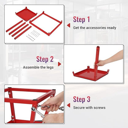 Adjustable Steel Plyometric Box Set – 12/18/24/30 Inch Stackable Step Platform for Home Gym Workouts – Non-Slip Design for Box Jumps, Step Ups & Full-Body Training