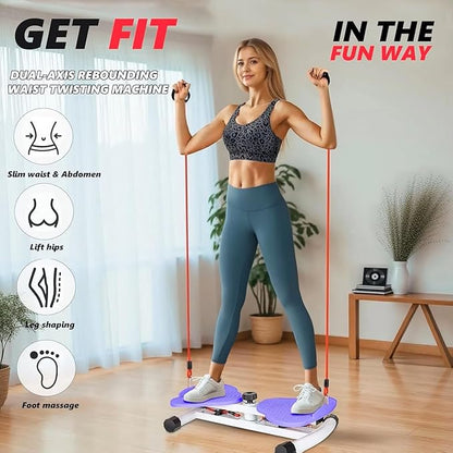 Waist Twister Ab Machine, 300 lbs Capacity Abs Workout Equipment for Slim Waist & Core Training, Quiet Home Gym Exercise Machine for Women & Men