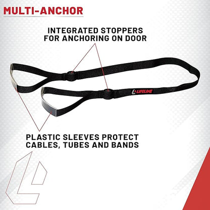 Lifeline Fitness Multi-Anchor – Versatile Resistance Band Anchor for Doors, Poles, Beams, and Outdoor Workouts