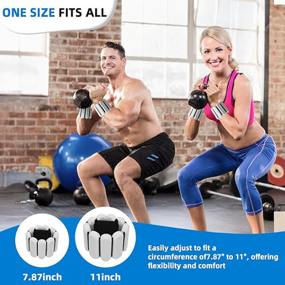 Ankle Weights for Women and Men, Adjustable Wrist Weighted Training Bracelet for Home Gym Workout, Strength Training Walkin Running, Foot weights for exercise,2pc on Set