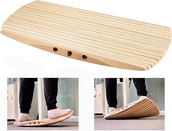 Ergonomic Wobble Balance Board,Office Balance Beam – Dual-Use for Office & Fitness,Core Trainer for Surfing, Skiing, Skateboarding,Improves Balance & Strength,Anti-Fatigue for Standing Desks
