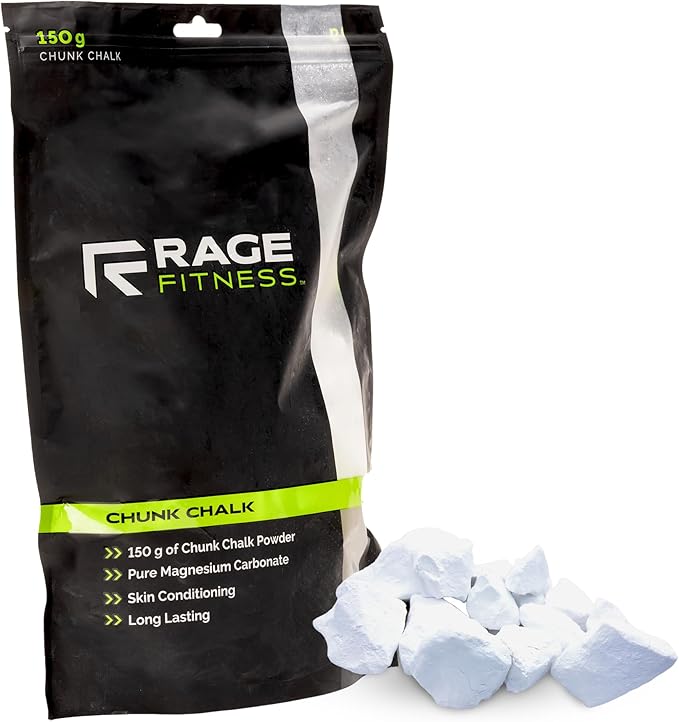 Rage Fitness Gym Chalk | Magnesium Carbonate Athletic Chalk for Excellent Grip - Gym Workout Grip Chalk for Weightlifting & Gymnastics.