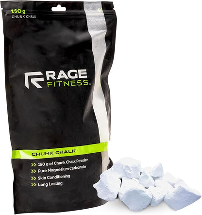 Rage Fitness Gym Chalk | Magnesium Carbonate Athletic Chalk for Excellent Grip - Gym Workout Grip Chalk for Weightlifting & Gymnastics.