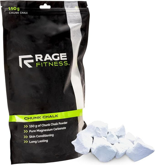 Rage Fitness Gym Chalk | Magnesium Carbonate Athletic Chalk for Excellent Grip - Gym Workout Grip Chalk for Weightlifting & Gymnastics.