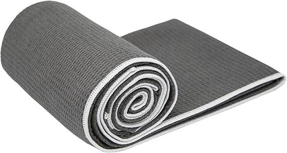Shandali Hot Yoga Towel - Mat-Sized, Microfiber, Super Absorbent, Anti-Slip, Injury Free, 24" x 72" - Best Bikram Yoga Towel - Exercise, Fitness, Pilates Gear