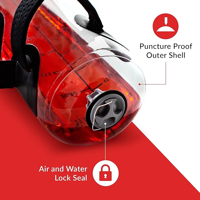 RubberBanditz Water Weight Aqua Bag, Aquatic exercise equipment, Hydro Core Training Bag for Balance, Strength, Portable Water Aerobics Equipment & Outdoor Workout Gear, Aqua Training & Weight Lifting