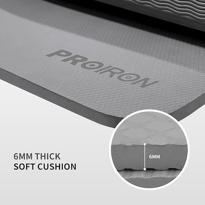 PROIRON Foldable Yoga Mat 0.24"/0.16" for Home Workout & Travel, Non Slip Travel Yoga Mats with Carry Bag, Packable Yoga Mat for Home Gym, Pilates, Fitness,Stretching